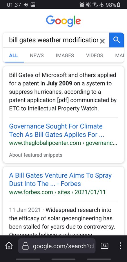Bill Gates and Weather Modification Patents.