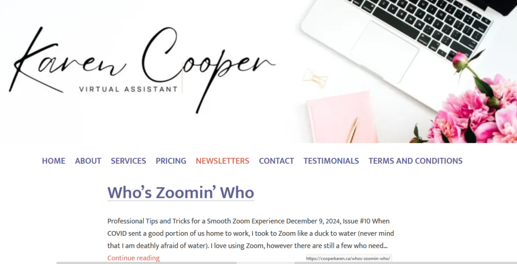 Karen Cooper Top Notch Virtual Assistant!